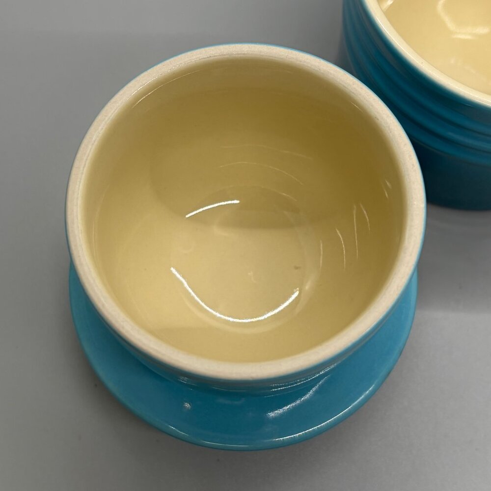 Le Creuset Stoneware Butter Bell Crock (discontinued) Caribbean Blue/Teal Ombré - Picture 5 of 9